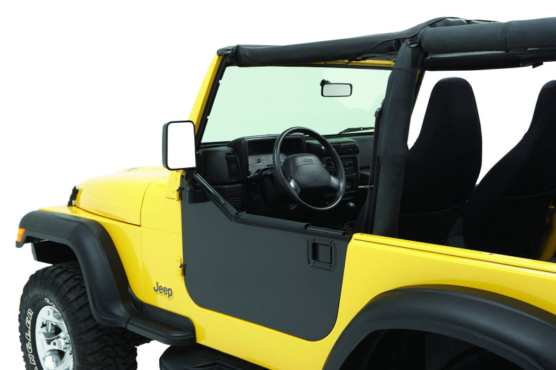 Bestop 51792-01 Element Front Door Enclosure Panels Black for 76-86 Jeep CJ7