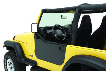 Bestop 51792-01 Element Front Door Enclosure Panels Black for 76-86 Jeep CJ7