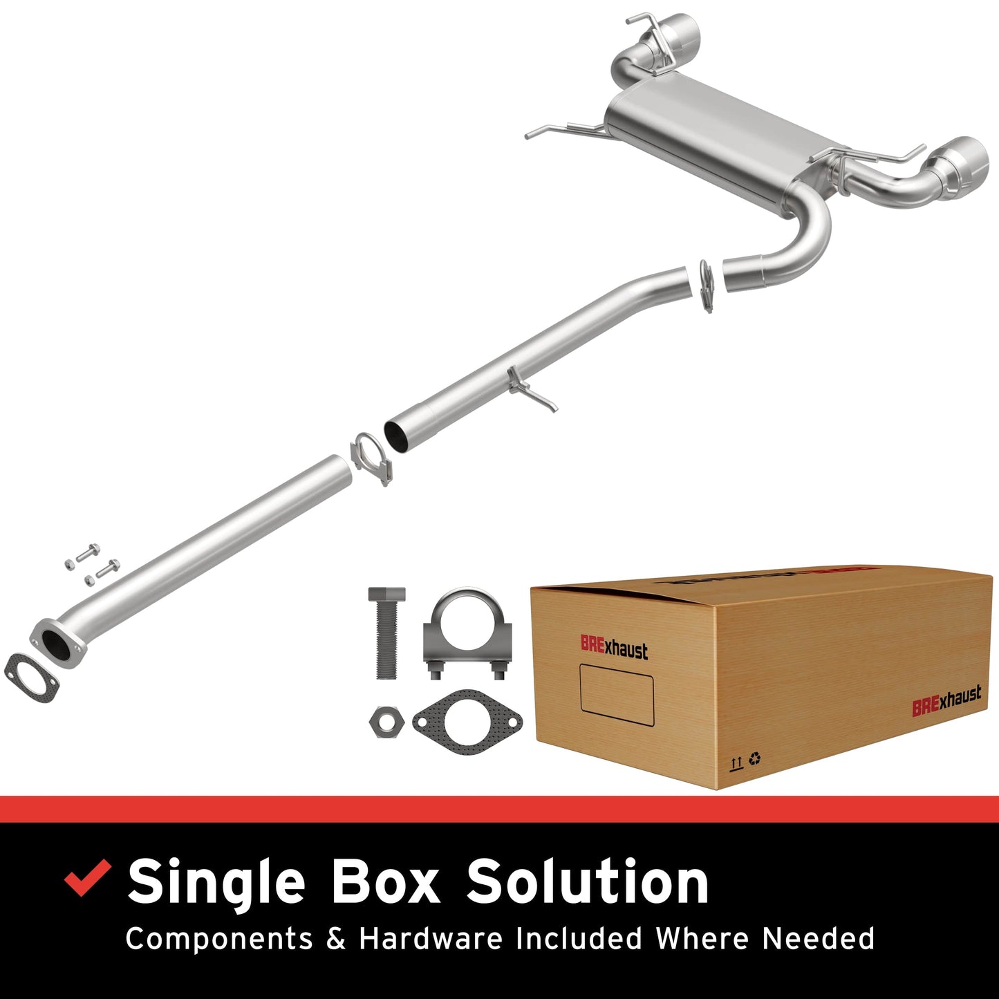 BRExhaust 2003-2009 Nissan 350Z 3.5L Direct-Fit Replacement Exhaust System