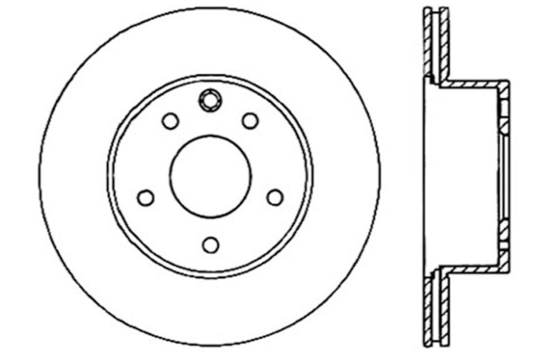 Stoptech 128.42088R Sport Cross-Drilled Disc Brake Rotors For Nissan Maxima