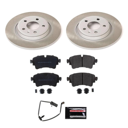 PowerStop 17-20 Audi A4 Rear Semi-Coated Rotor Kit (SC8091)