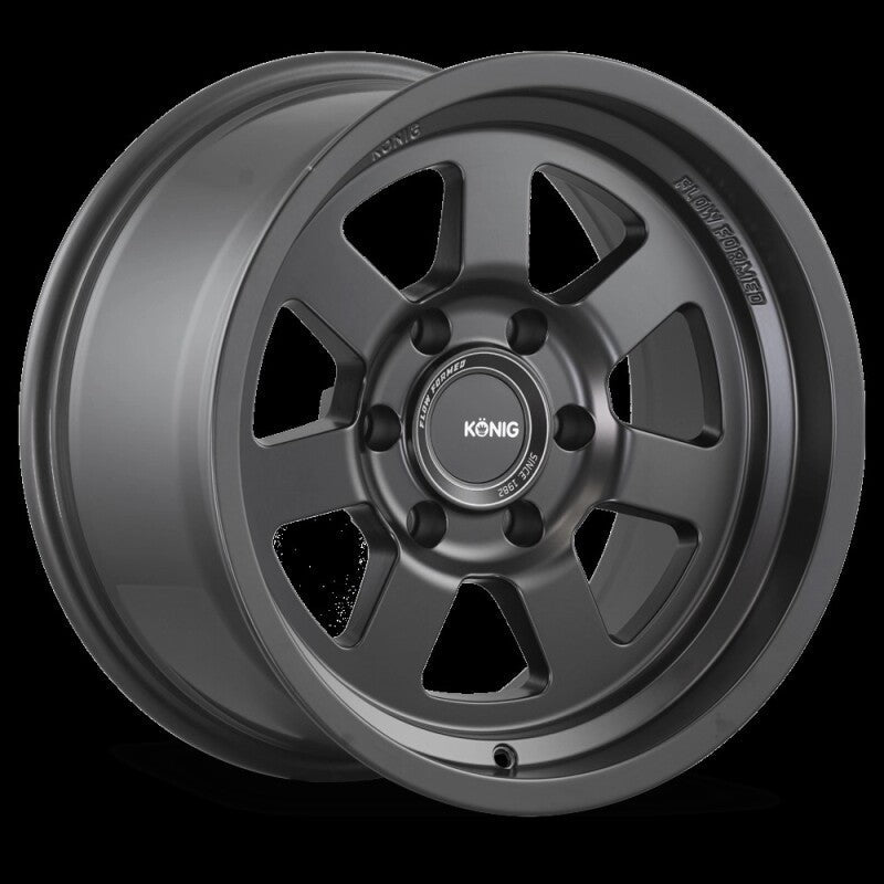 (set of 4) Konig HT2 Matte Black | 17x9" -12mm | 5x127mm Wheel