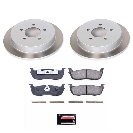 PowerStop 00-02 Lincoln Navigator Rear Semi-Coated Rotor Kit (SC1913)