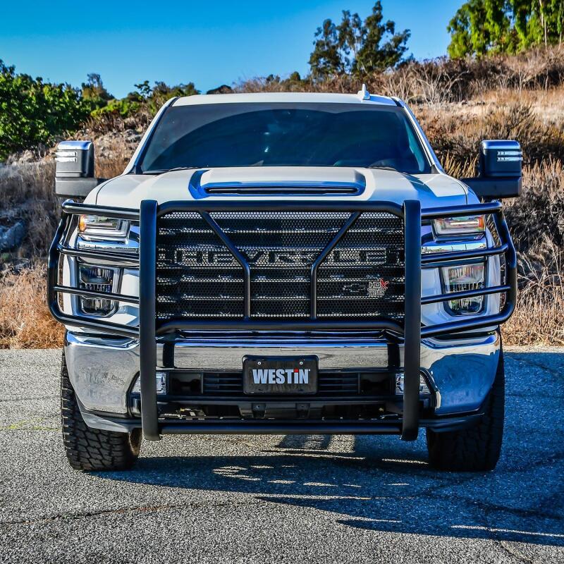 Westin 57-23995 HDX Grille Guard Modular Black For 20-26 Chevy Silverado 2500 HD