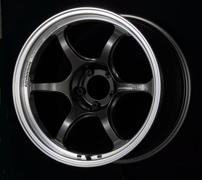 (set of 4) Advan RG-D2 Machining/Black Gunmetallic | 18x10.5" +15mm | 5x114.3mm Wheels
