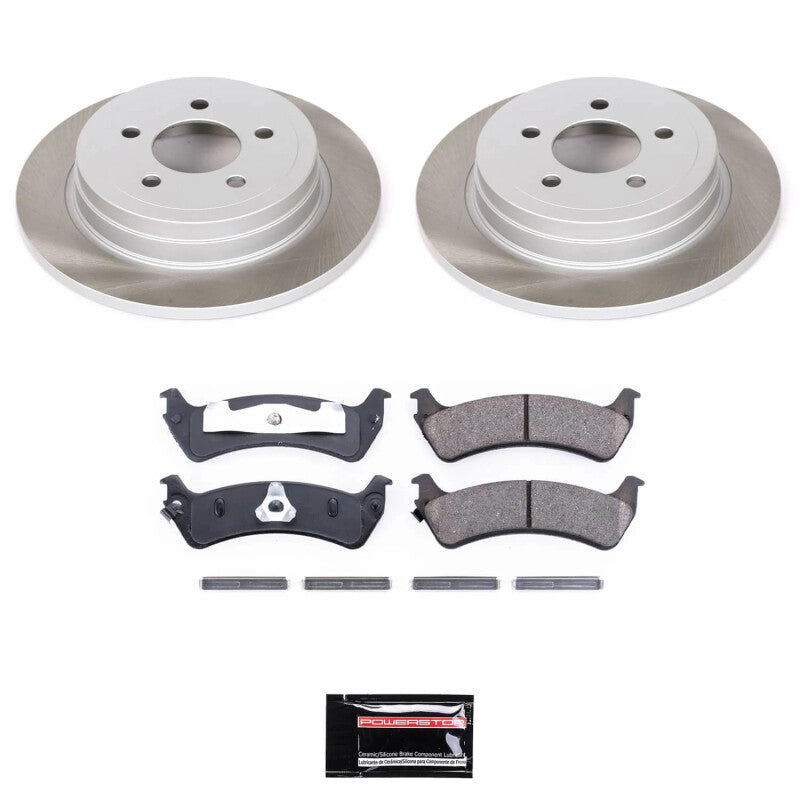PowerStop Rear Semi-Coated Rotor Kit | 2003–2005 Ford Explorer Sport Trac (SC5570)