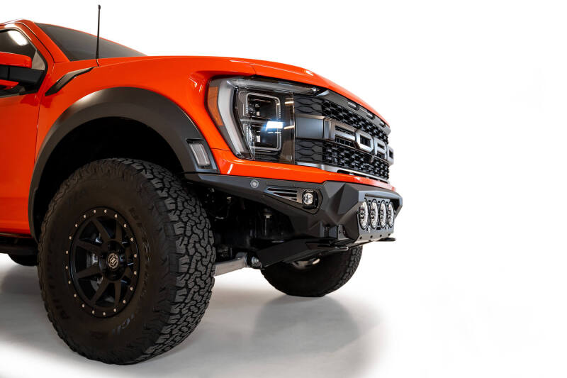 Addictive Desert Designs 2021+ Ford Raptor Bomber Front Bumper w/ 4 Rigid 360 6in Light Mounts