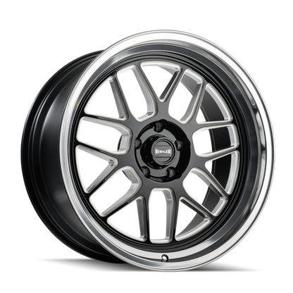 Ridler Wheels 611 Gls Blk Mill w/ Diamond Cut Lip | 20x10" +0mm | 5x127mm Wheel