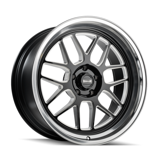 Ridler Wheels 611 Gls Blk Mill w/ Diamond Cut Lip | 20x10" +0mm | 5x127mm Wheel