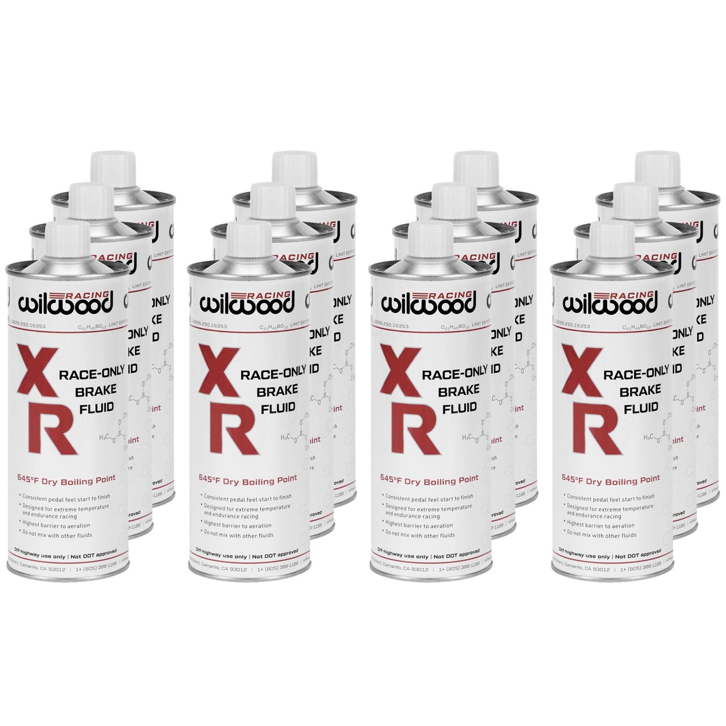 Wilwood XR Racing Brake Fluid - Glycol - 16.9 oz Can - (Set of 12)