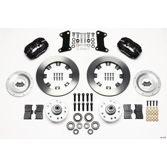 Wilwood Dynalite Big Brake Front Brake Kit (Hub) - Black - Plain Face Rotor - 67-72 Camaro Nova