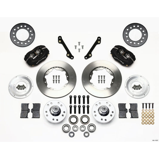 Wilwood Dynalite Pro Series Front Brake Kit - Black - Plain Face Rotor - 70-78 Camaro Firebird