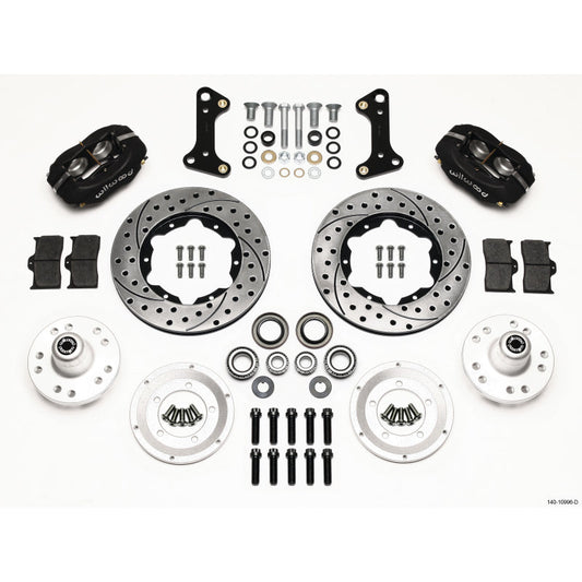 Wilwood Dynalite Pro Series Front Brake Kit - Black - SRP Drilled & Slotted Rotor - MD Camaro