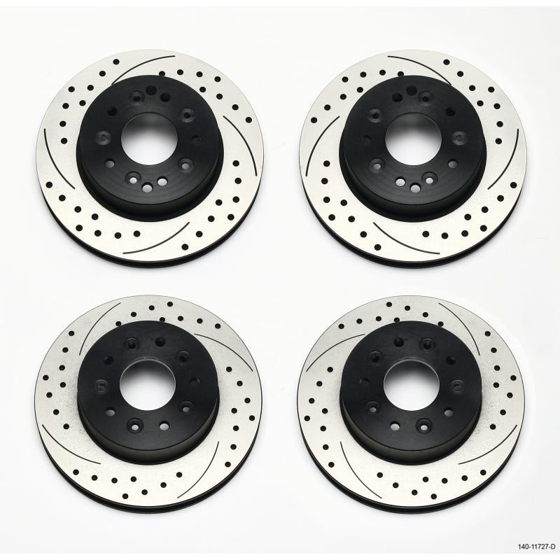 Wilwood Promatrix Front/Rear Brake System - 11.75 in Drilled/Slotted Rotor - Black - Chevy Corvette 1965-82