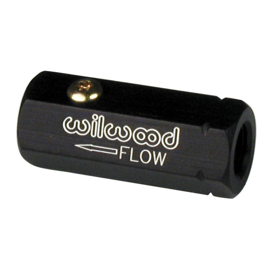 Wilwood Check Valve-Self Bleeder - Black - Aluminum - 1/8" Female to 1/8" Female