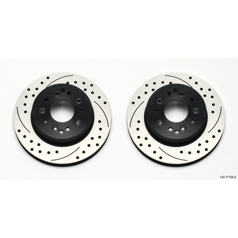 Wilwood Promatrix Rear Brake System - 11.75 in Drilled/Slotted Rotor - Black - Chevy Corvette 1965-82 (Pair)