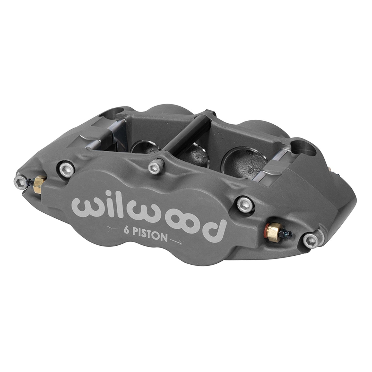 Wilwood Superlite Brake Caliper - Passenger Side - 6 Piston - Aluminum - Gray - 14.00" OD x 1.25" Thick Rotor - 5.98" Radial Mount