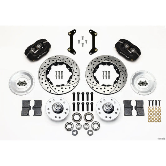 Wilwood Dynalite Pro Series Front Brake Kit - Black - SRP Drilled & Slotted Rotor - 79-87 GM G Body