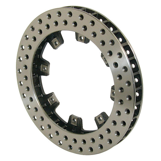 Wilwood Ultralite 32 Vane Drilled Rotor - 11.75" Diameter - 1.25" Width - 8 x 7.00" Bolt Circle - .325" Hole Type - 8.34" Far Side I.D. - 6.38" Lug I.D. - 7.7 lbs.