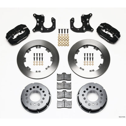 Wilwood Dynalite Pro Series Rear Brake Kit - Black - Plain Face Rotor - Big Ford