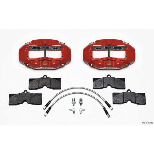Wilwood D8-6 Front Brake System - 6 Piston Caliper - Red - Chevy Corvette 1965-82