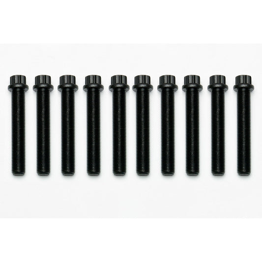 Wilwood Wheel Stud - 1/2-20 in Thread - 3 in Long - 12 Point Head - Black Oxide (Set of 10)