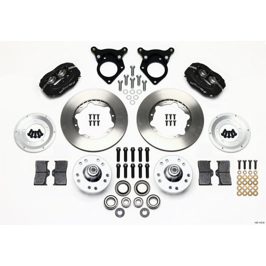 Wilwood Dynalite Pro Series Front Brake Kit - Black - Plain Face Rotor - 87-93 Mustang