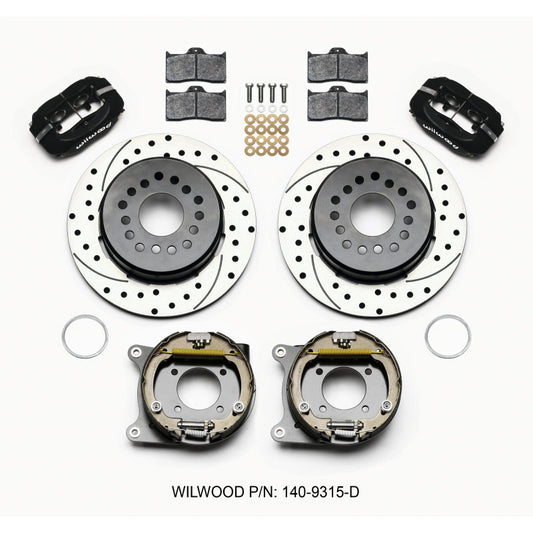 Wilwood Forged Dynalite Rear Parking Brake Kit - Black - 12.19" Rotor - GM 12-Bolt