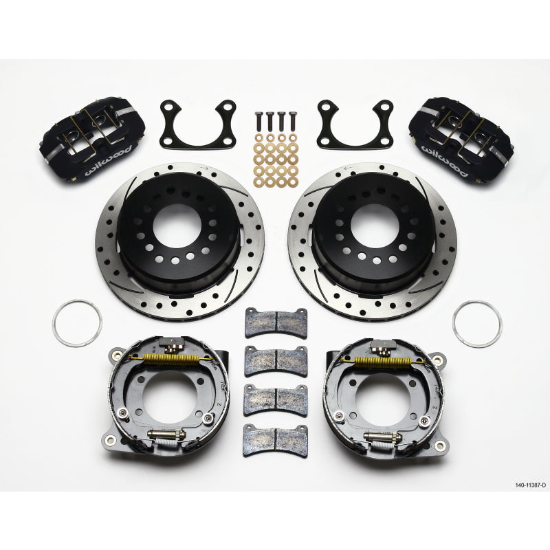 Wilwood Engineering Rear Disc Brake Kit Big Ford Drilled w/Park Brk