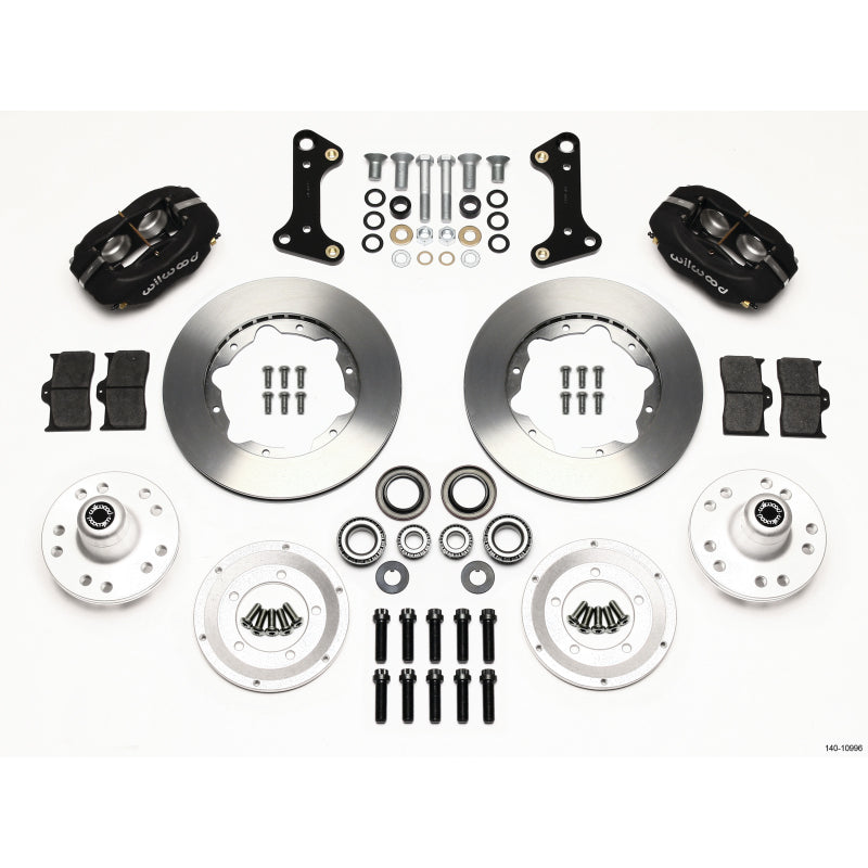 Wilwood Dynalite Pro Series Front Brake Kit - Black - Plain Face Rotor - 67-72 Camaro/Nova