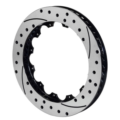 Wilwood SRP Driver Side Drilled/Slotted Brake Rotor - 13.06 in OD - 1.25 in Thick - 12 x 8.75 in Bolt Pattern - Black