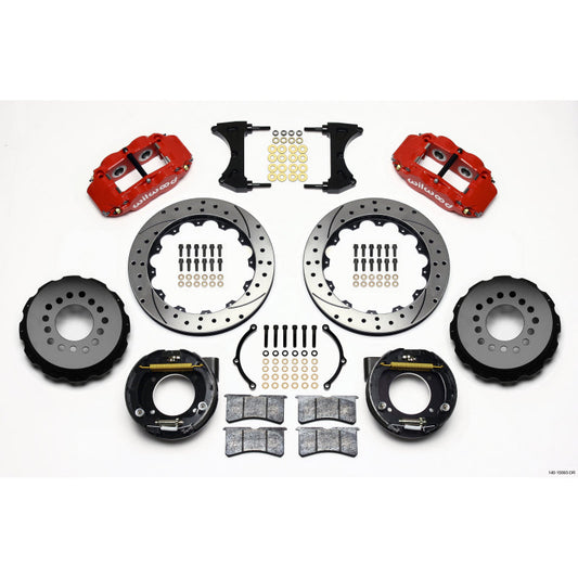 Wilwood Forged Narrow Superlite 4R Big Brake Rear Parking Brake Kit - 12.875" Solid Steel Rotor - Offset Hat