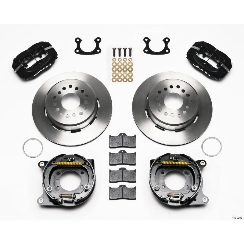 Wilwood Dynalite Rear Parking Brake Kit - Black - Plain Face Rotor - Small Ford 2.50"