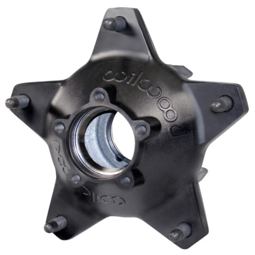 Wilwood Starlite 55 Wide 5 Rear Hub - Black - Standard Offset - 5/8" Coarse Studs, Drilled