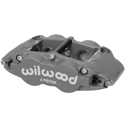 Wilwood Superlite Brake Caliper - Passenger Side - 6 Piston - Aluminum - Gray - 14.00" OD x 1.25" Thick Rotor - 5.98" Radial Mount