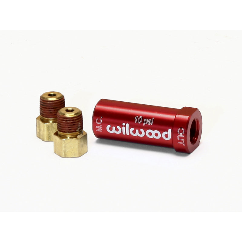 Wilwood Residual Valve w/ Fittings - 10 Lb (Red)