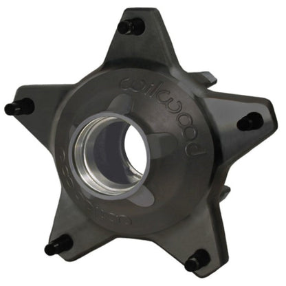 Wilwood Starlite 55 Wide 5 Front Hub - Black - Snap-Cap - Standard Offset - 5/8" Coarse Studs, Drilled