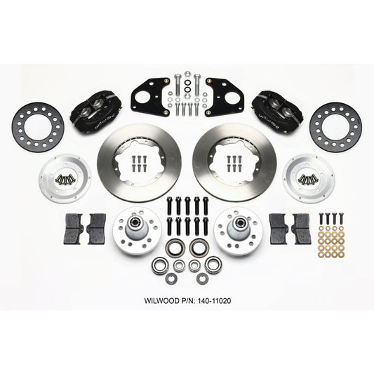 Wilwood Dynalite Pro Series Front Brake Kit - Black - Plain Face Rotor - 11" Rotor E-Body