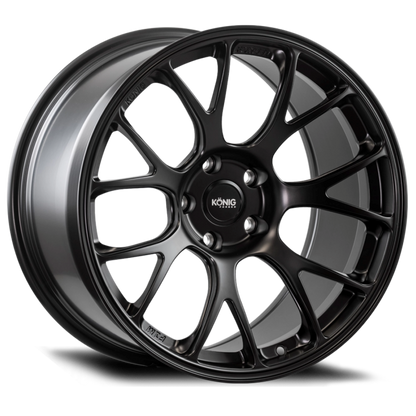 (set of 4) Konig F1M Satin Black | 19x11" +44mm | 5x120mm Wheel
