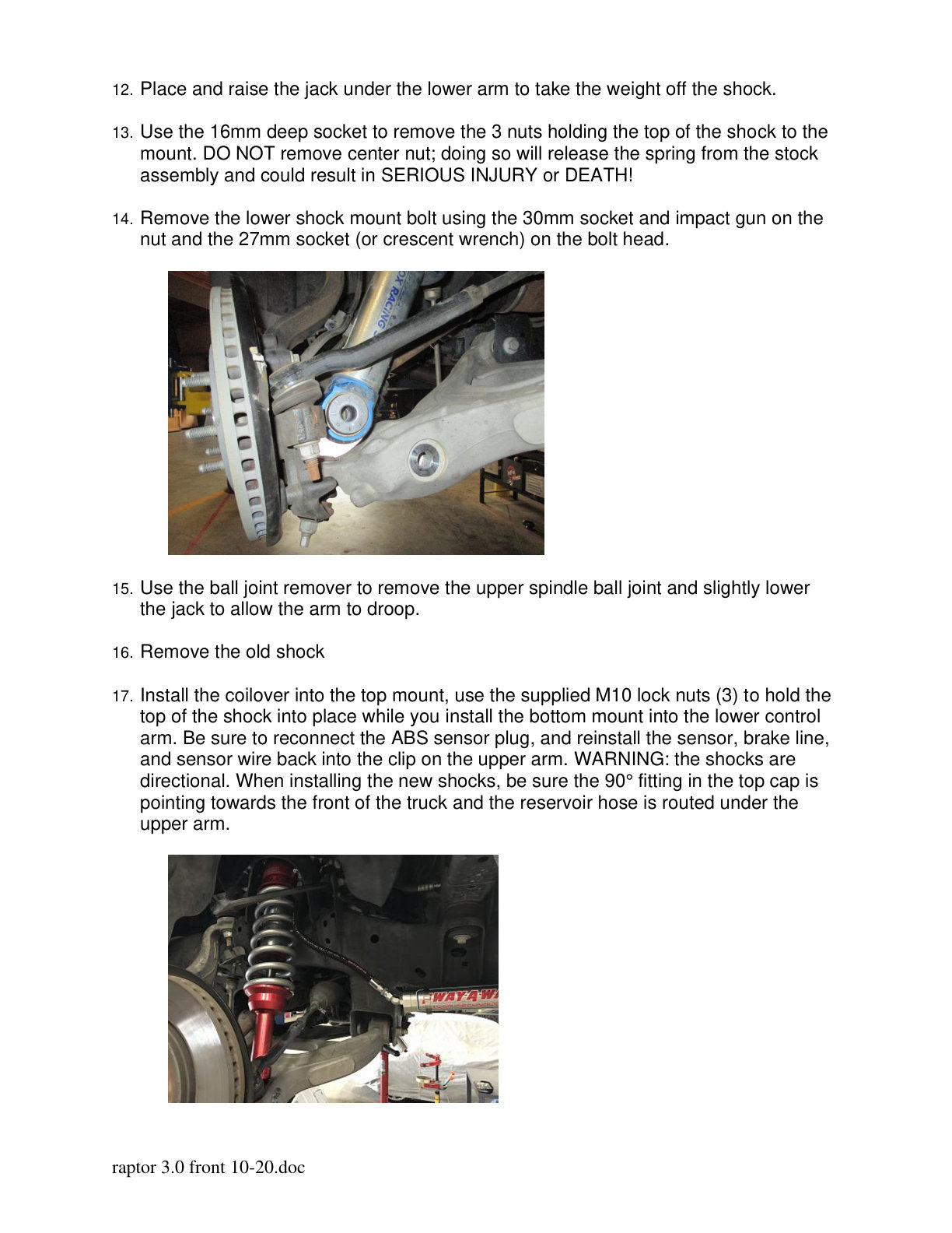 aFe Sway-A-Way 3.0 Coilover Kit | Ford F-150 Raptor (17-19) 3.0" Remote Reservoirs (301-5000-02-CA)