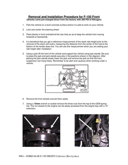 aFe Sway-A-Way 2.5in Front Coilover Kit | Ford F-150 04-08 2WD (301-5600-01)