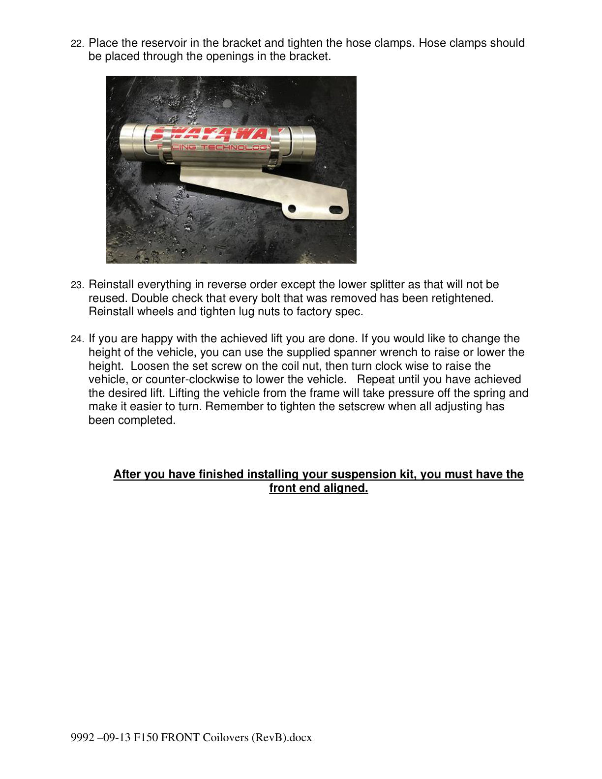 aFe Sway-A-Way 2.5in F&R Coilover Kit w/ Remote Reservoirs | Ford F-150 09-13 (301-5600-06)