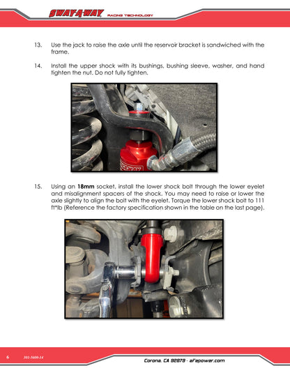 aFe Sway-A-Way 2.5 F&R Shock Kit | Ford F-250/350 17-24 4WD (301-5600-14)