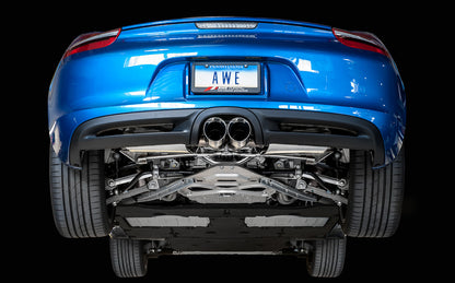 AWE Tuning Performance Exhaust System for Porsche 981 - With Diamond Black Tips (3010-33024)