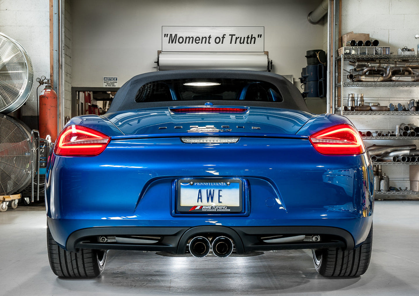AWE Tuning Performance Exhaust System for Porsche 981 - With Diamond Black Tips (3010-33024)