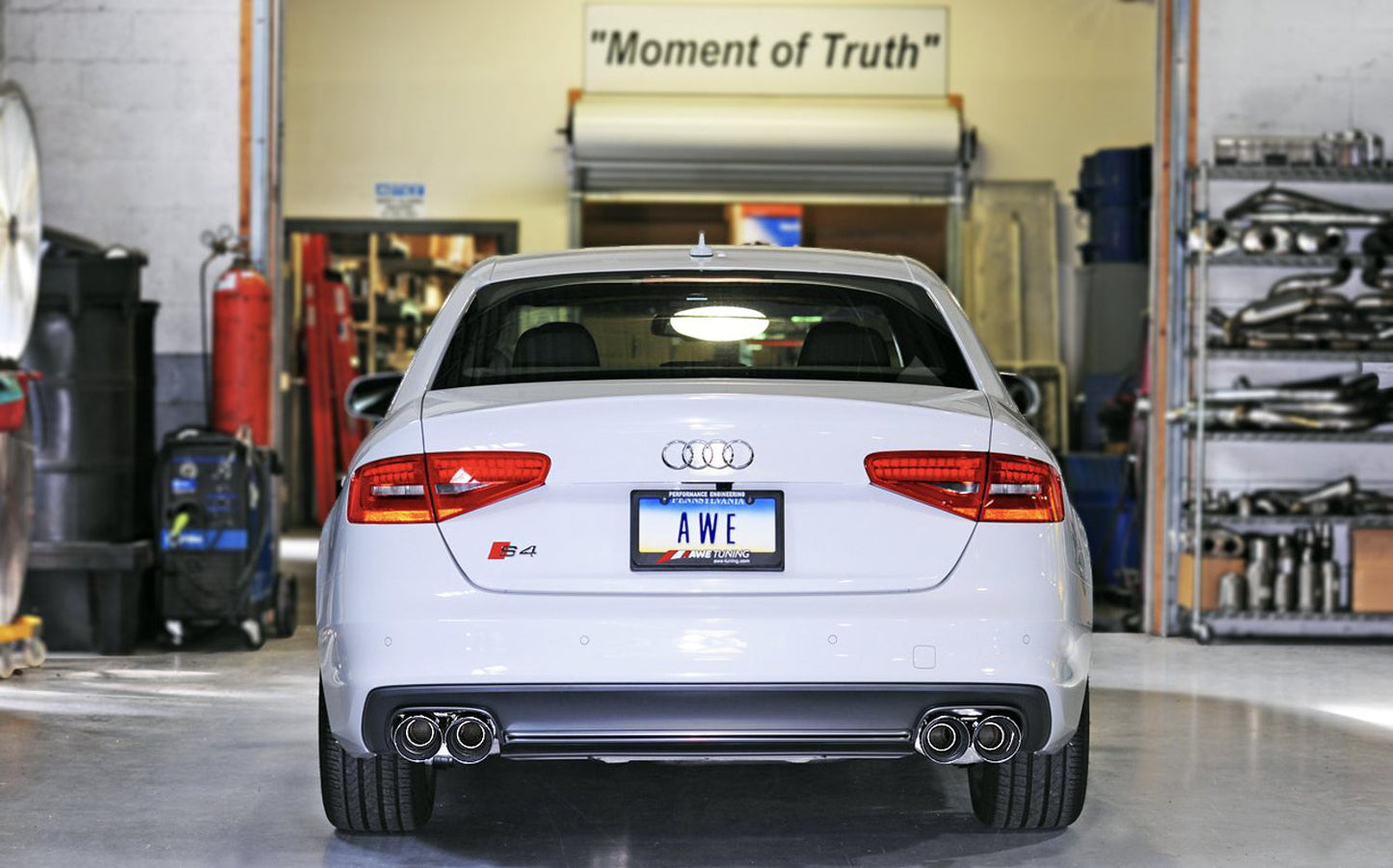 AWE Tuning Touring Edition Exhaust for Audi B8 S4 3.0T - Chrome Silver Tips (102mm) (3010-42016)
