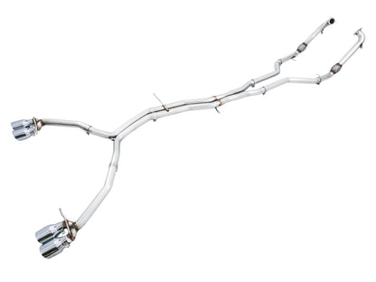 AWE Tuning Track Edition Exhaust for Audi B9 S5 Coupe - Non-Resonated - Chrome Silver 102mm Tips (3010-42064)