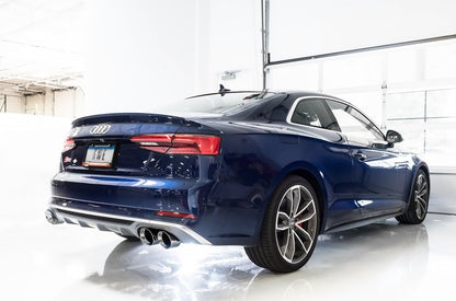 AWE Tuning Track Edition Exhaust for Audi B9 S5 Coupe - Non-Resonated - Chrome Silver 102mm Tips (3010-42064)