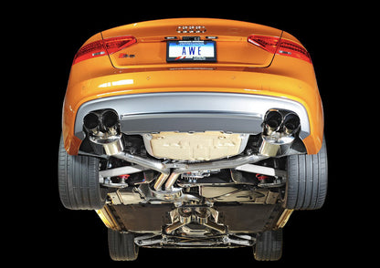 AWE Tuning Touring Edition Exhaust for Audi S5 3.0T - Diamond Black Tips (102mm) (3010-43030)