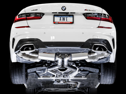 AWE Tuning Non-Resonated Touring Edition Exhaust for G2X M340i / M440i - OE Tips (3015-11058)